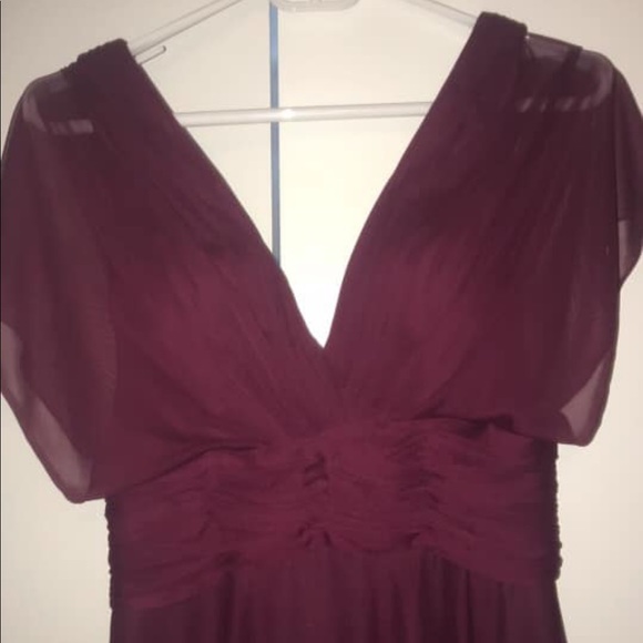 Allure 1562 Draped Sleeve Chiffon Bridesmaid Dress - Picture 4 of 5